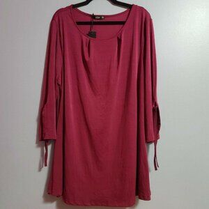 NWT Lily by Formiana shirt red burgundy 2xl